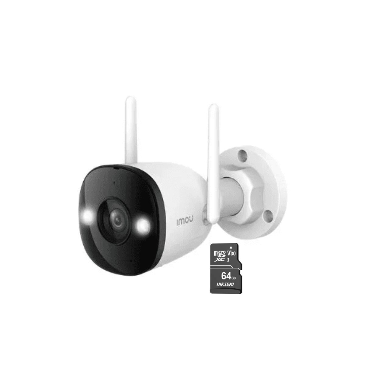 Cámara de Seguridad Exterior WiFi Bullet 3 2K + Micro SD 64GB con Visión Nocturna